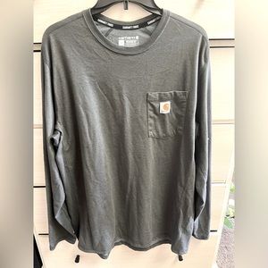 Carhartt long sleeve tee, never worn, gray, size L